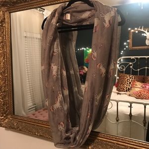 Unicorn Pattern Infinity Scarf